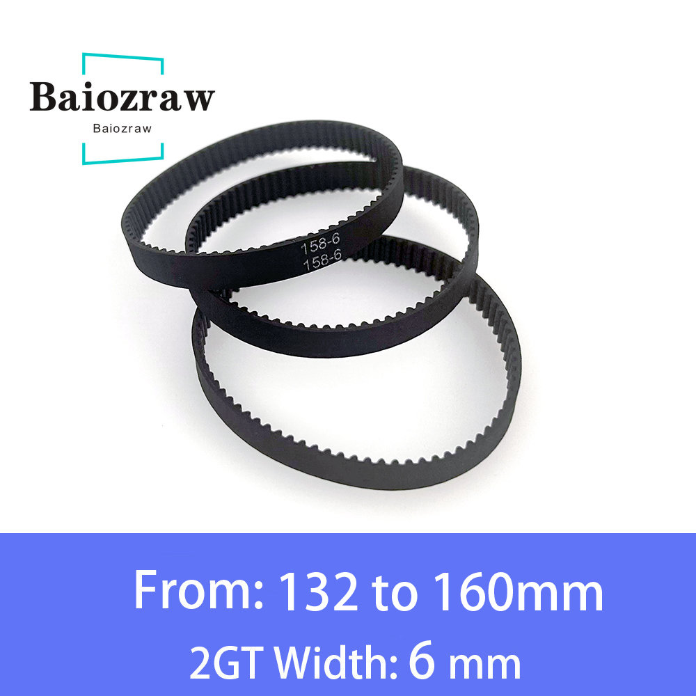 Gt2 Belt - 3Dプリンタ部品GT2 6ミリメートルクローズループゴムタイミングベルト132 134 136 138 140