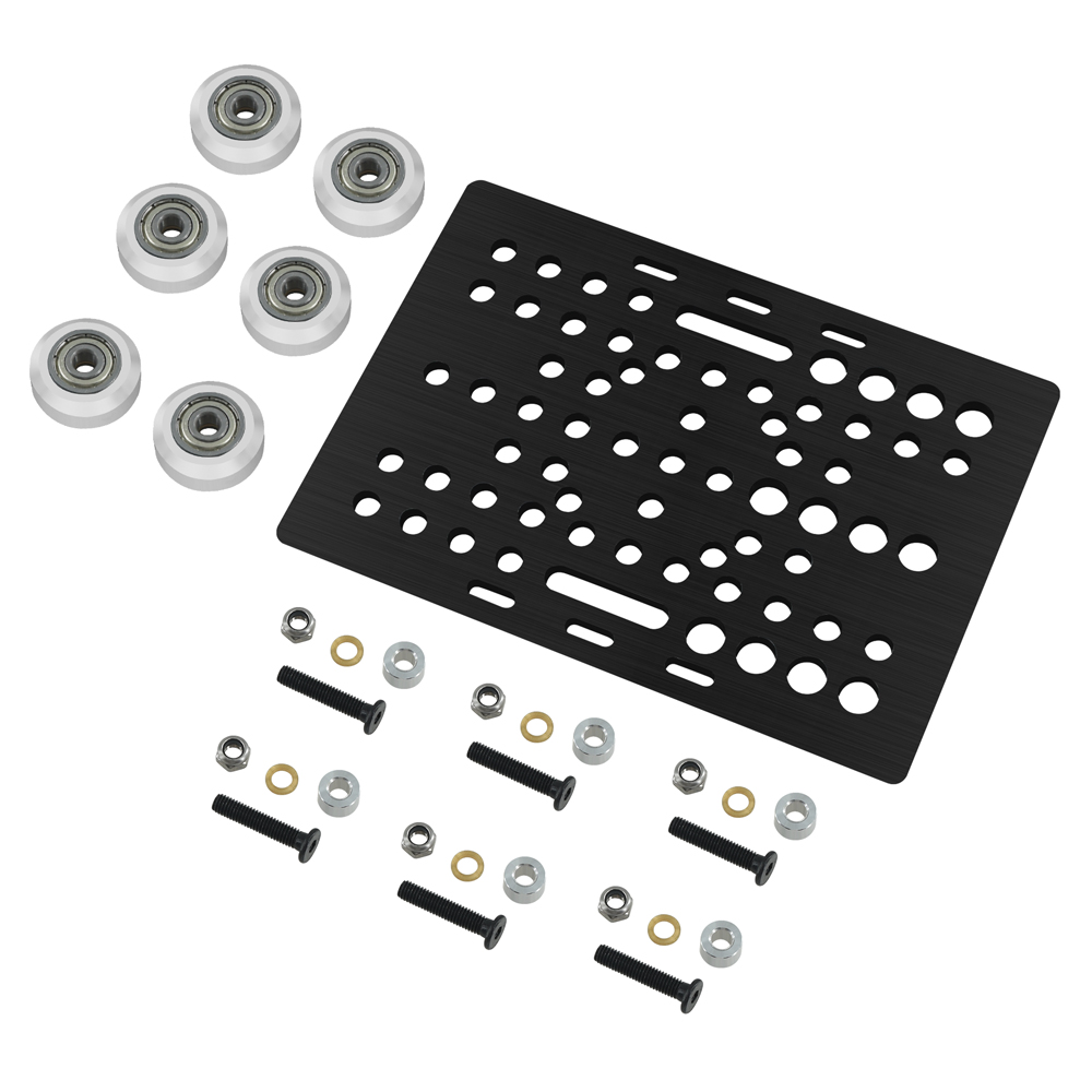 V Slot Wheel - 3Dプリンター部品用ホイール付きVスロットガントリーセット、Vスロットプレート、アルミニウムプロファイル、プレートキット、20〜80mm