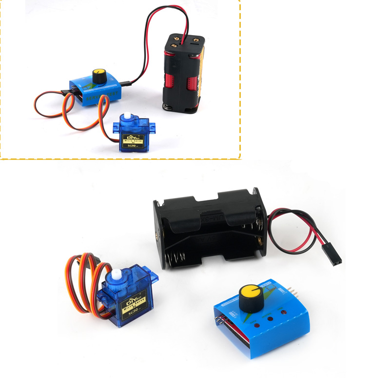 Servo 9G - 3CHデジタルサーボテスター RCコンシステンシーCCMPマスターコントローラーサーボチェッカー 4AA電池ボックス対応 サーボDIYパーツ（9G用）