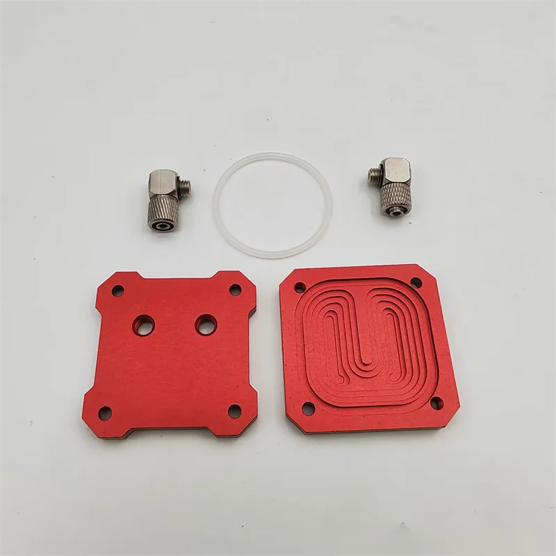 Stepper Motor Nema17 - Funssor Nema17 ステッピングモーター用水冷プレート アルミCNC加工 水冷クーラー 3Dプリンターモーター用