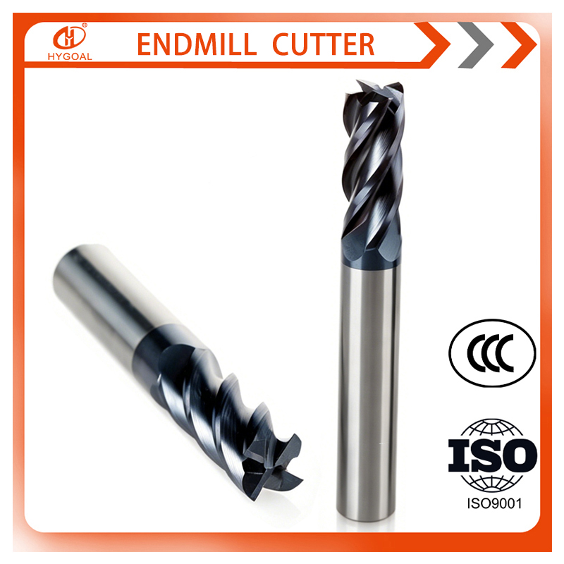 End Mill - HYGOAL 超長刃カーバイドエンドミル 4枚刃 深い溝加工用 CNC金属加工用