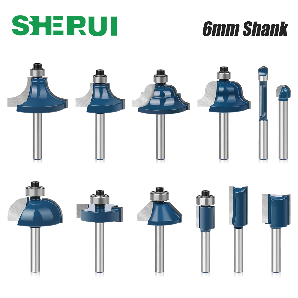 6 ミリメートルシャンクルータービットセットストレート T  - End Mill Set のレビューと価格