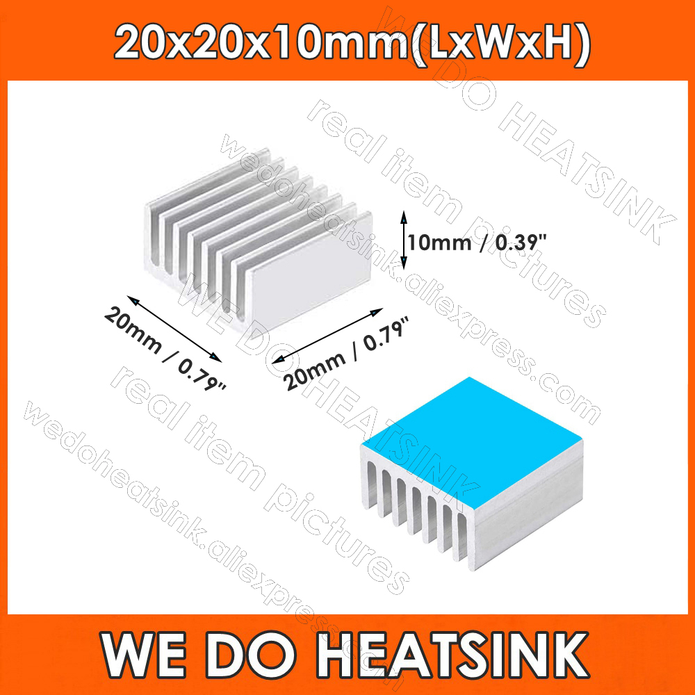 シルバースクエアサーマルステッカー20x20x6mm,熱接着 - Aluminium Extrusion のレビューと価格