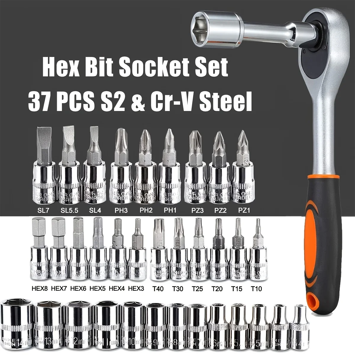 46ピース ドライブソケットセット 1/4インチ ラチェット - Cnc Bits のレビューと価格