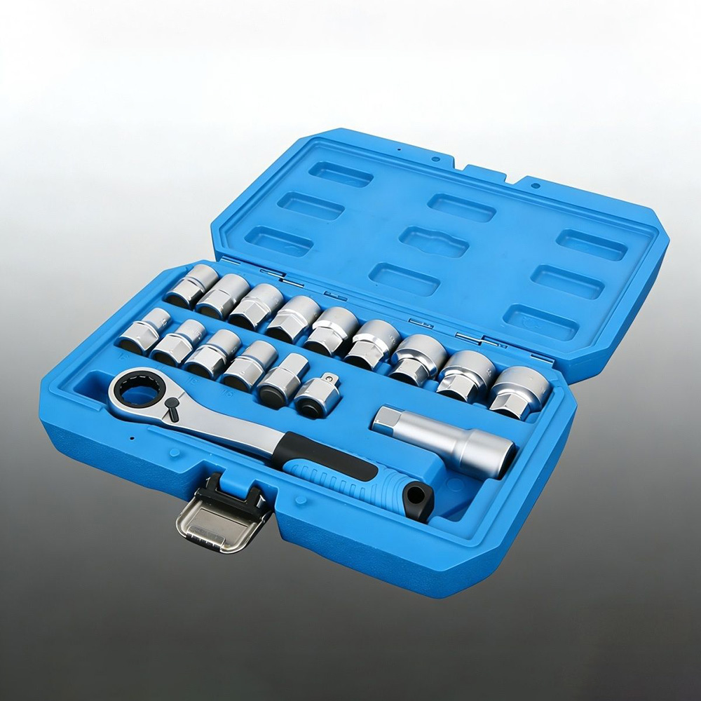 17ピース 12ポイント ドライブ ラチェットソケットレンチ - Cnc Bits のレビューと価格
