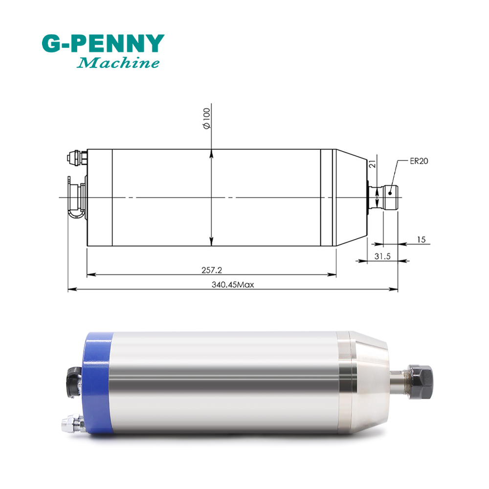 G-PENNY 3.7kw ER20金属加工スピンドルモータ - Water Cooled Spindle のレビューと価格